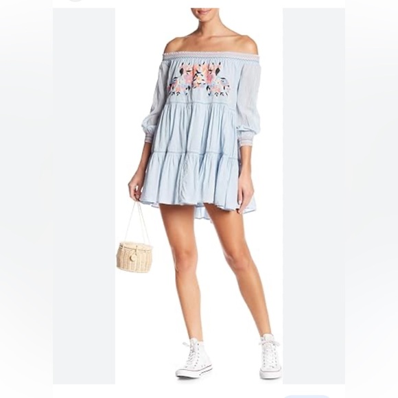 Free people send me off shoulder dress small - Picture 2 of 10
